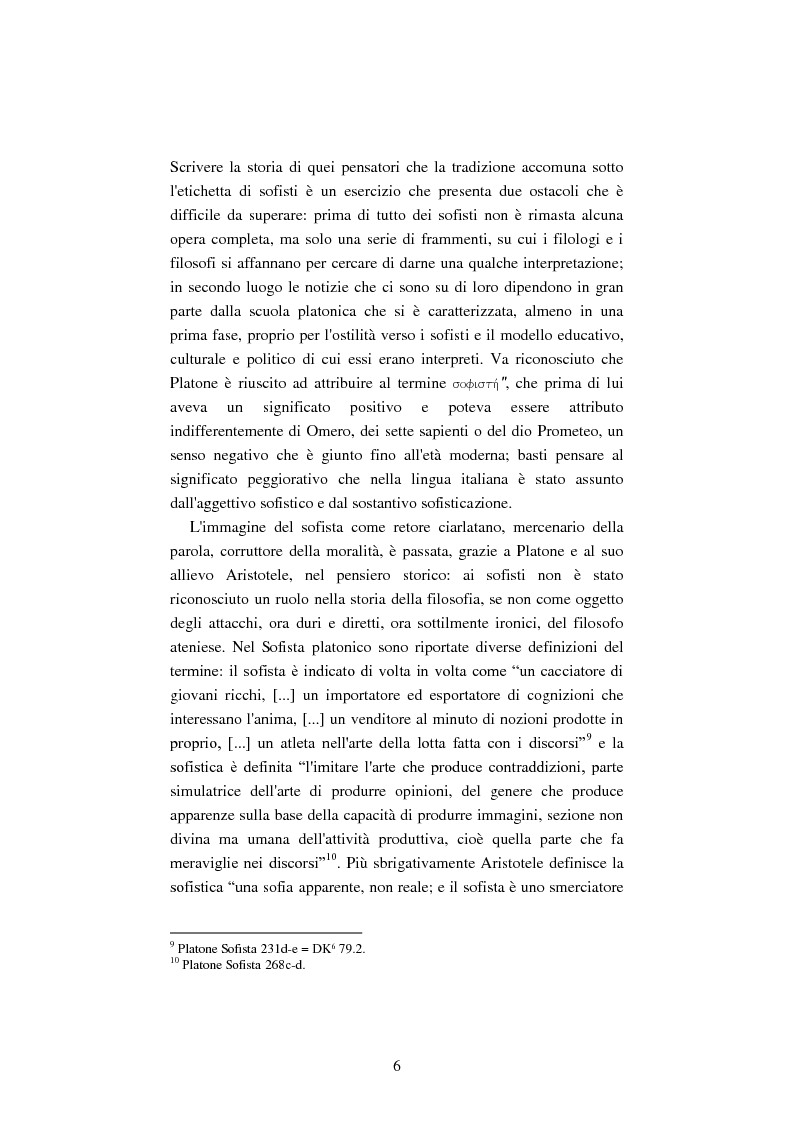 Anteprima della tesi: Il filosofo della polis. Democrazia e giustizia nel pensiero di Protagora., Pagina 4