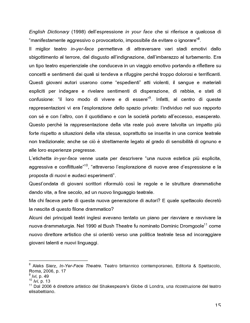 Anteprima della tesi: Il rovescio della mia mente. Viaggio in cinque stanze del male di vivere di Sarah Kane, una giovane donna di fine secolo., Pagina 15