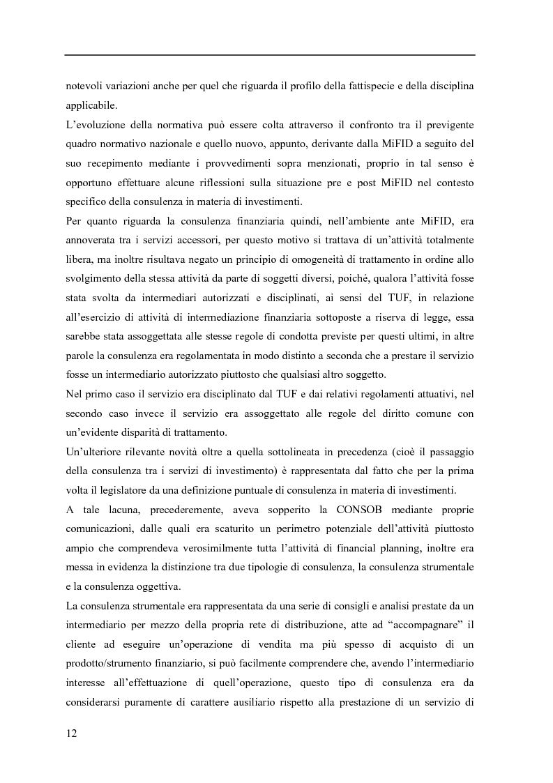 Anteprima della tesi: La consulenza finanziaria fee only, Pagina 11