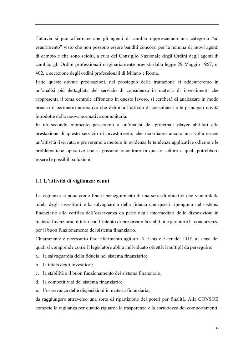 Anteprima della tesi: La consulenza finanziaria fee only, Pagina 8