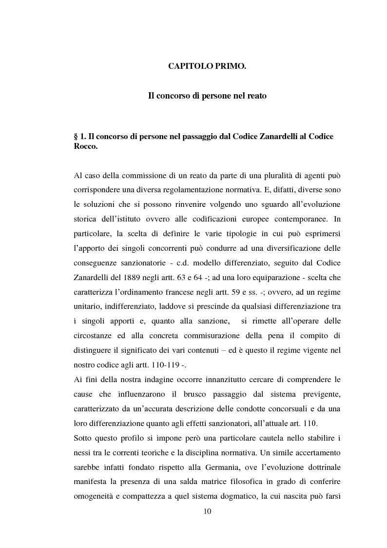 Anteprima della tesi: Il concorso eventuale di persone nel reato plurisoggettivo, Pagina 7