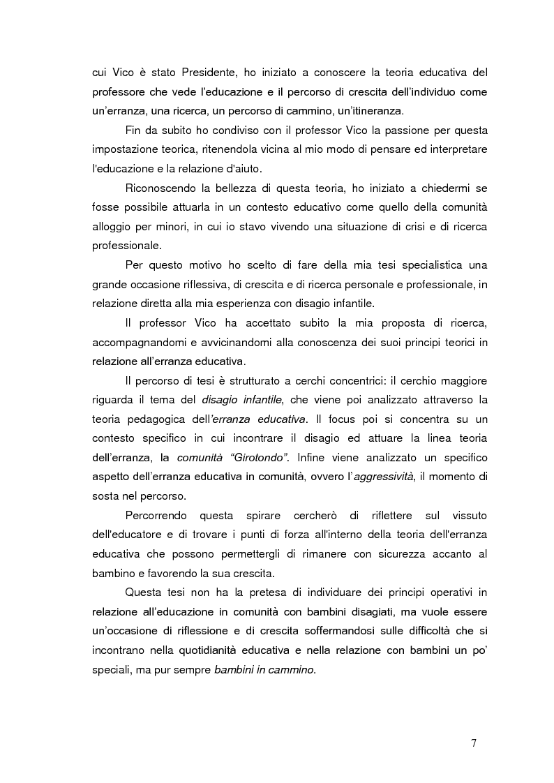Anteprima della tesi: Bambini in cammino: erranza educativa e disagio in comunità per minori, Pagina 3