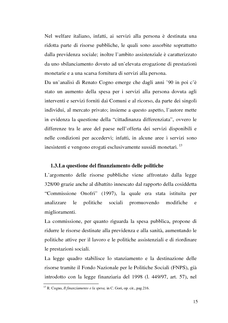 Anteprima della tesi: L'attuazione della 328/00: il caso di Campobasso, Pagina 12