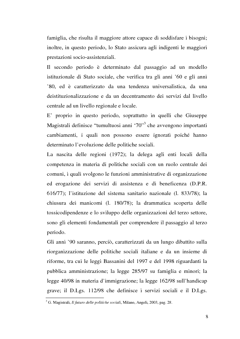 Anteprima della tesi: L'attuazione della 328/00: il caso di Campobasso, Pagina 5