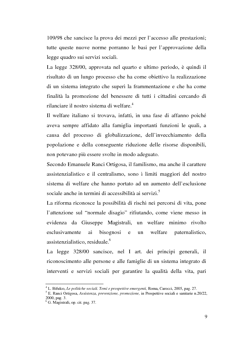 Anteprima della tesi: L'attuazione della 328/00: il caso di Campobasso, Pagina 6