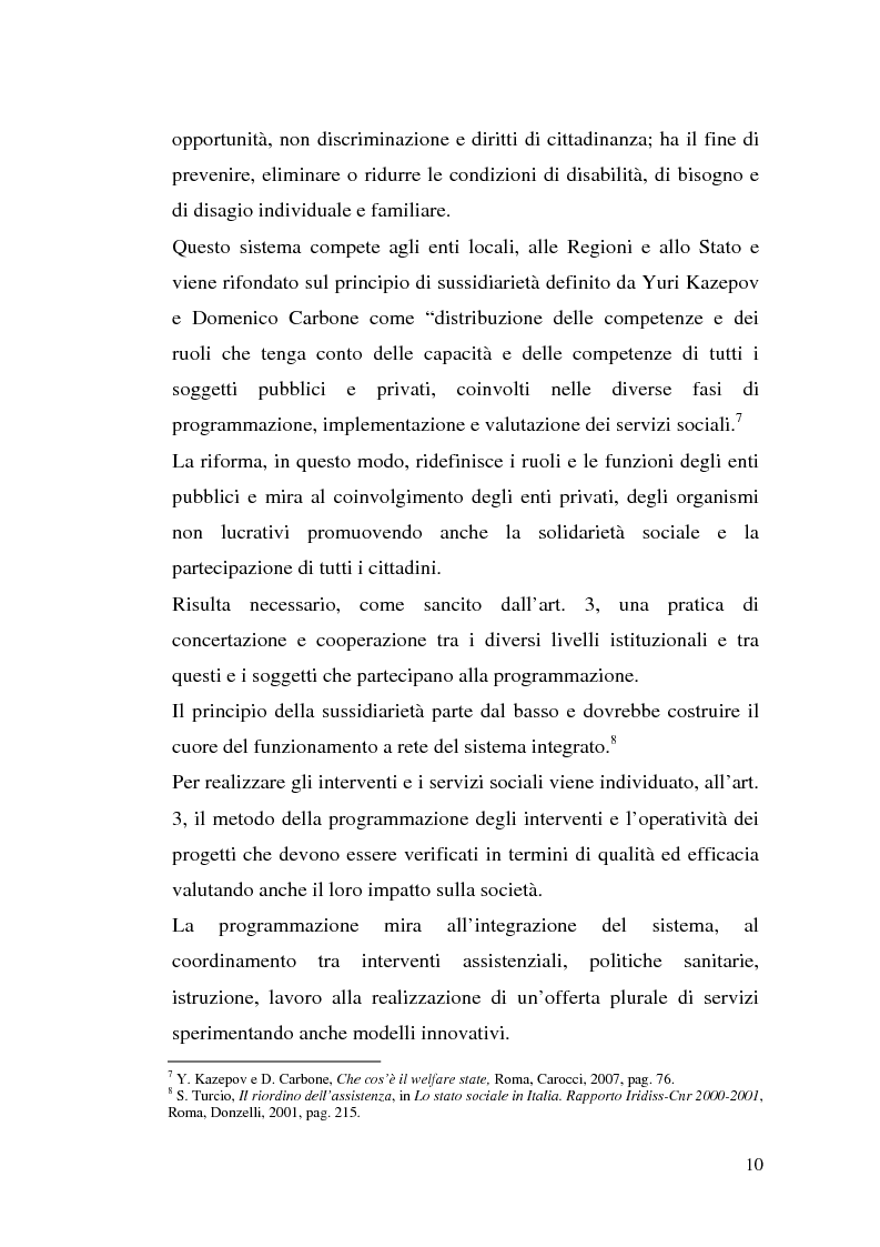 Anteprima della tesi: L'attuazione della 328/00: il caso di Campobasso, Pagina 7