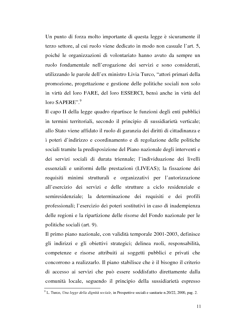 Anteprima della tesi: L'attuazione della 328/00: il caso di Campobasso, Pagina 8