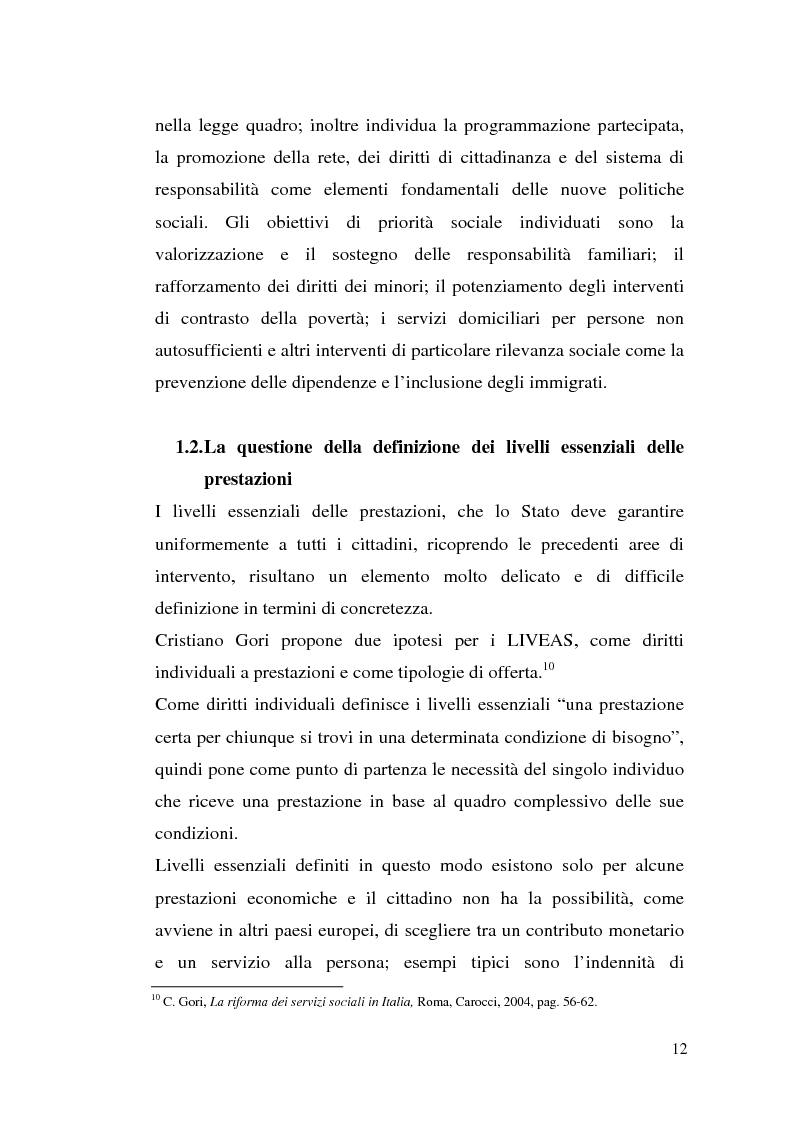 Anteprima della tesi: L'attuazione della 328/00: il caso di Campobasso, Pagina 9