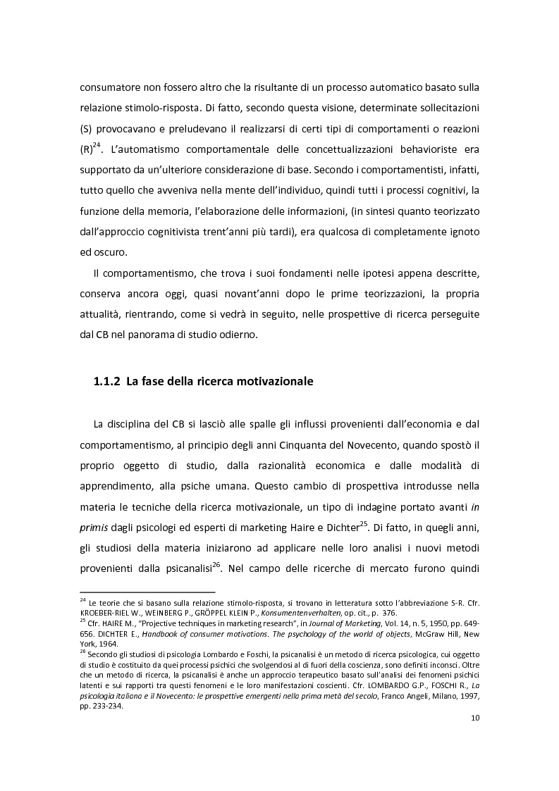 Anteprima della tesi: Modelli di Consumer Behavior per la determinazione dei fattori critici di successo nell'industria automobilistica: il caso Fiat 500, Pagina 14
