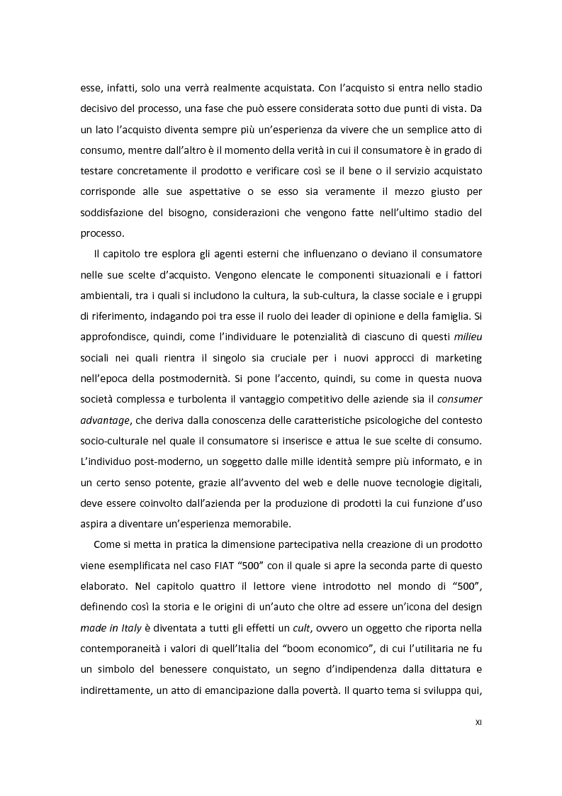 Anteprima della tesi: Modelli di Consumer Behavior per la determinazione dei fattori critici di successo nell'industria automobilistica: il caso Fiat 500, Pagina 3