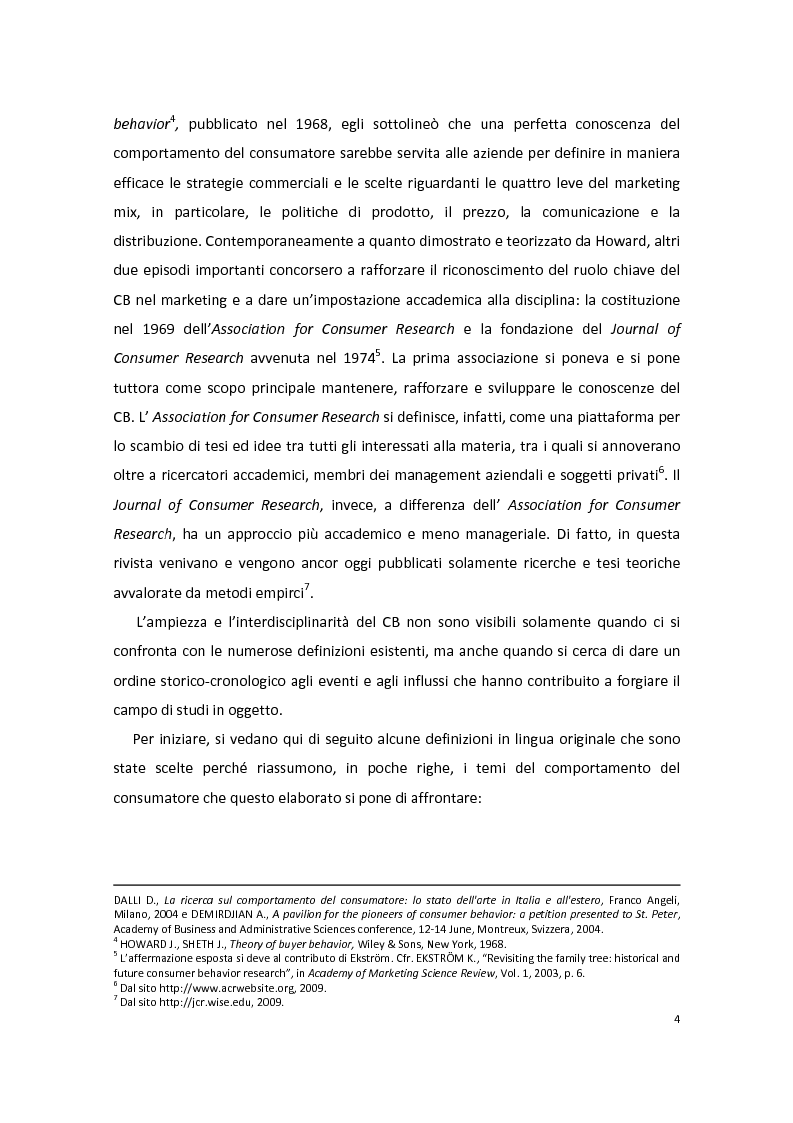 Anteprima della tesi: Modelli di Consumer Behavior per la determinazione dei fattori critici di successo nell'industria automobilistica: il caso Fiat 500, Pagina 8