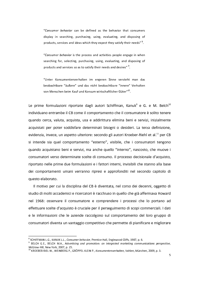 Anteprima della tesi: Modelli di Consumer Behavior per la determinazione dei fattori critici di successo nell'industria automobilistica: il caso Fiat 500, Pagina 9