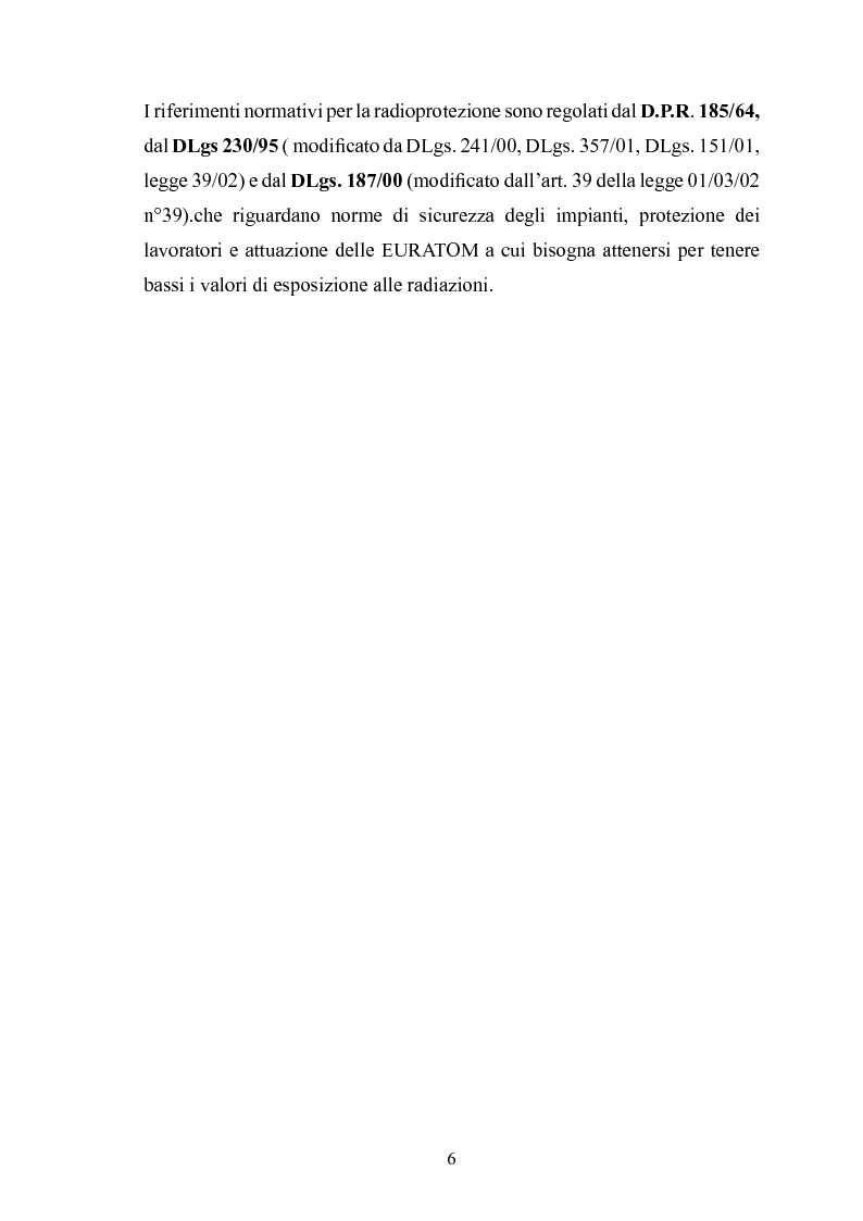 Anteprima della tesi: Gestione della sicurezza nei reparti di diagnostica di medicina nucleare con sorgenti radioattive non sigillate, Pagina 4