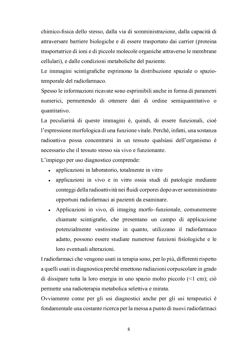 Anteprima della tesi: Gestione della sicurezza nei reparti di diagnostica di medicina nucleare con sorgenti radioattive non sigillate, Pagina 6
