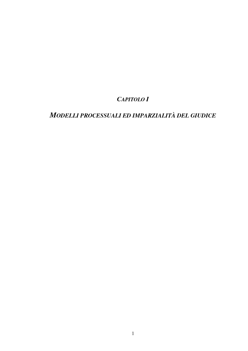 Anteprima della tesi: I poteri probatori del giudice, Pagina 1