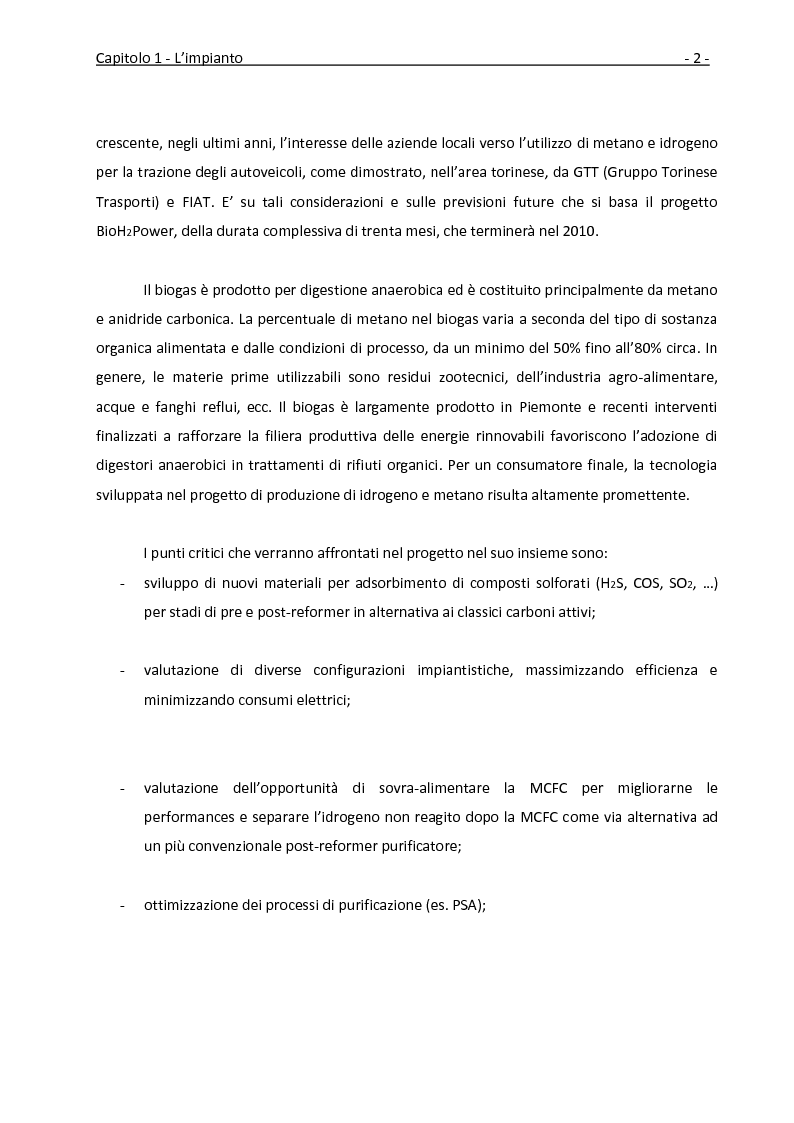 Anteprima della tesi: Ottimizzazione dei recuperi termici in un impianto con cella a combustibile a carbonati fusi tramite la tecnica della pinch analysis, Pagina 3