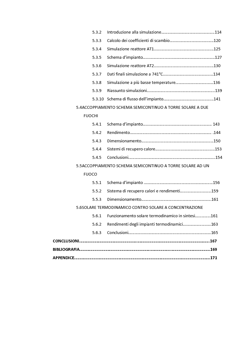 Indice della tesi: Ingegnerizzazione di uno nuovo ciclo di scissione termochimica dell'acqua, Pagina 3