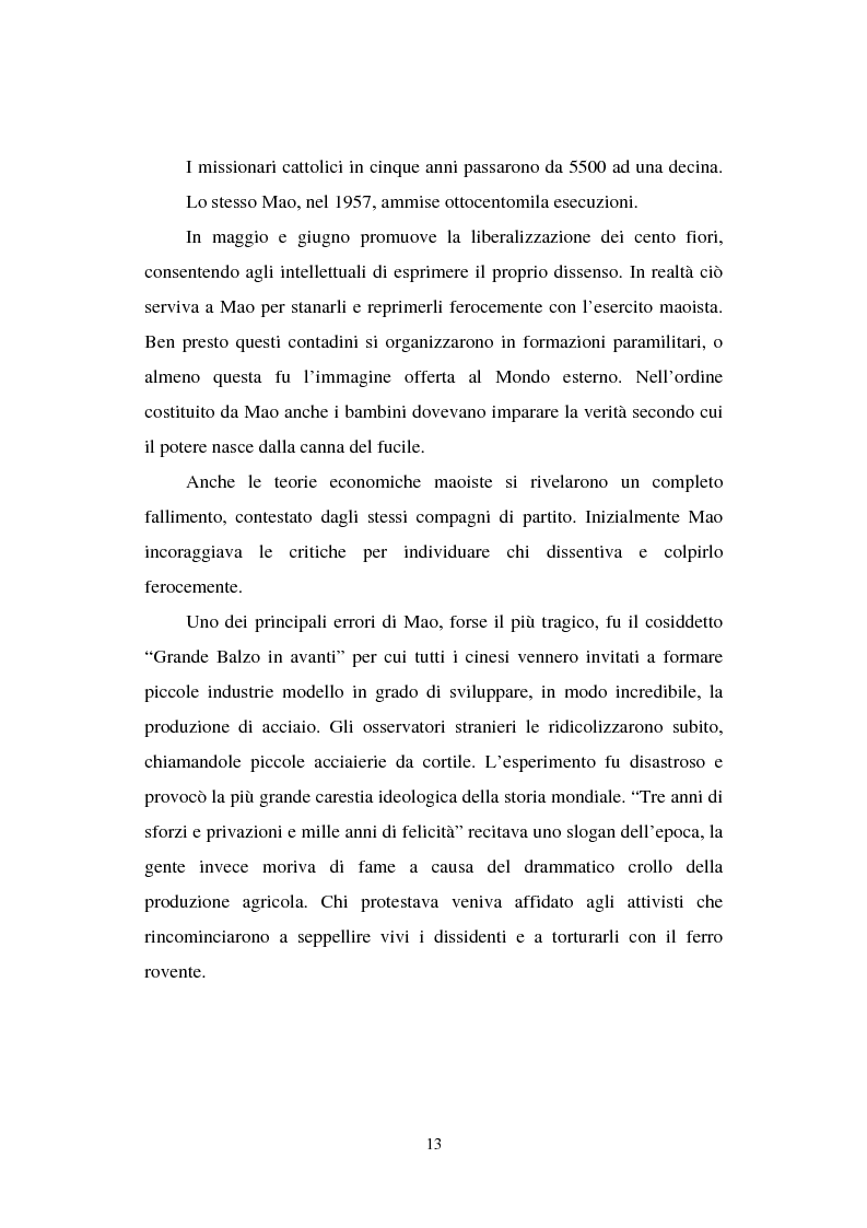 Anteprima della tesi: Dal “Grande Balzo in avanti” alla Grande carestia: 1958-1962 storia di un disastro annunciato, Pagina 9