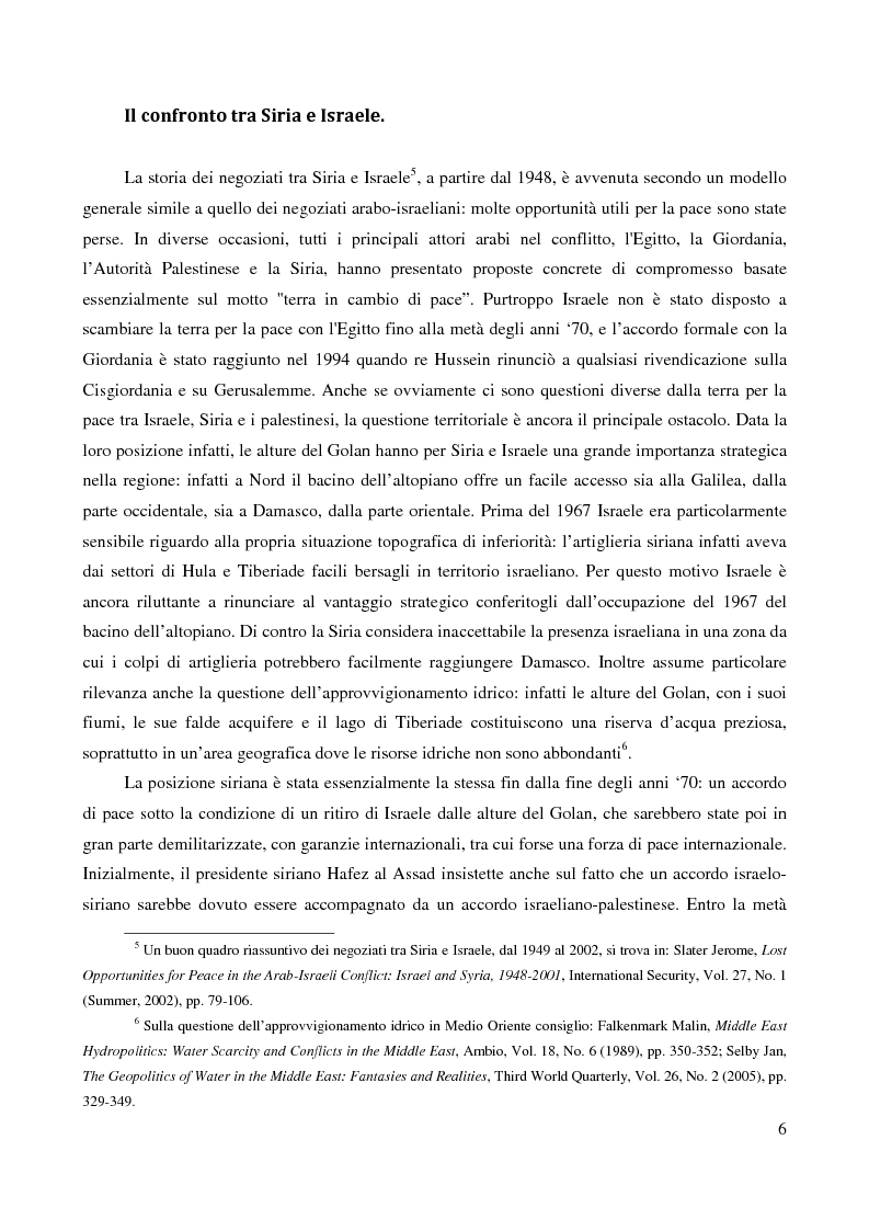 Anteprima della tesi: Le alture del Golan nel confronto tra Siria e Israele, Pagina 3