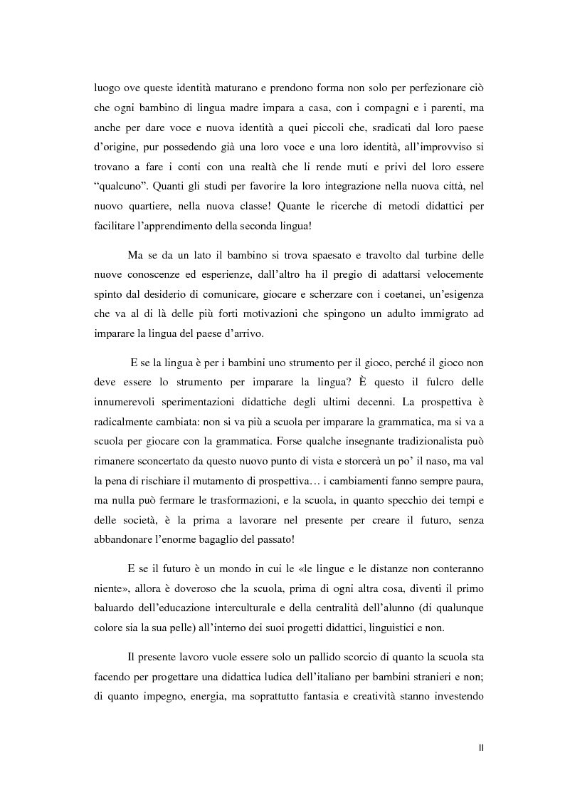 Anteprima della tesi: Didattica ludica dell'italiano alle elementari: il sistema nominale, Pagina 2