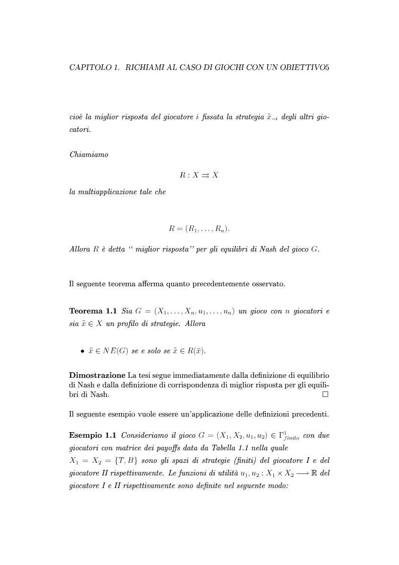 Anteprima della tesi: Giochi non cooperativi con più obiettivi, Pagina 10
