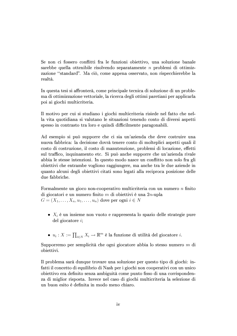 Anteprima della tesi: Giochi non cooperativi con più obiettivi, Pagina 2