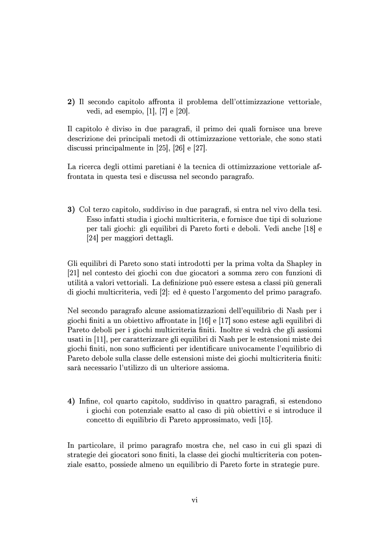Anteprima della tesi: Giochi non cooperativi con più obiettivi, Pagina 4