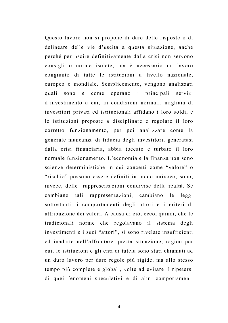 Anteprima della tesi: I servizi d'investimento prima e dopo la crisi finanziaria, Pagina 2