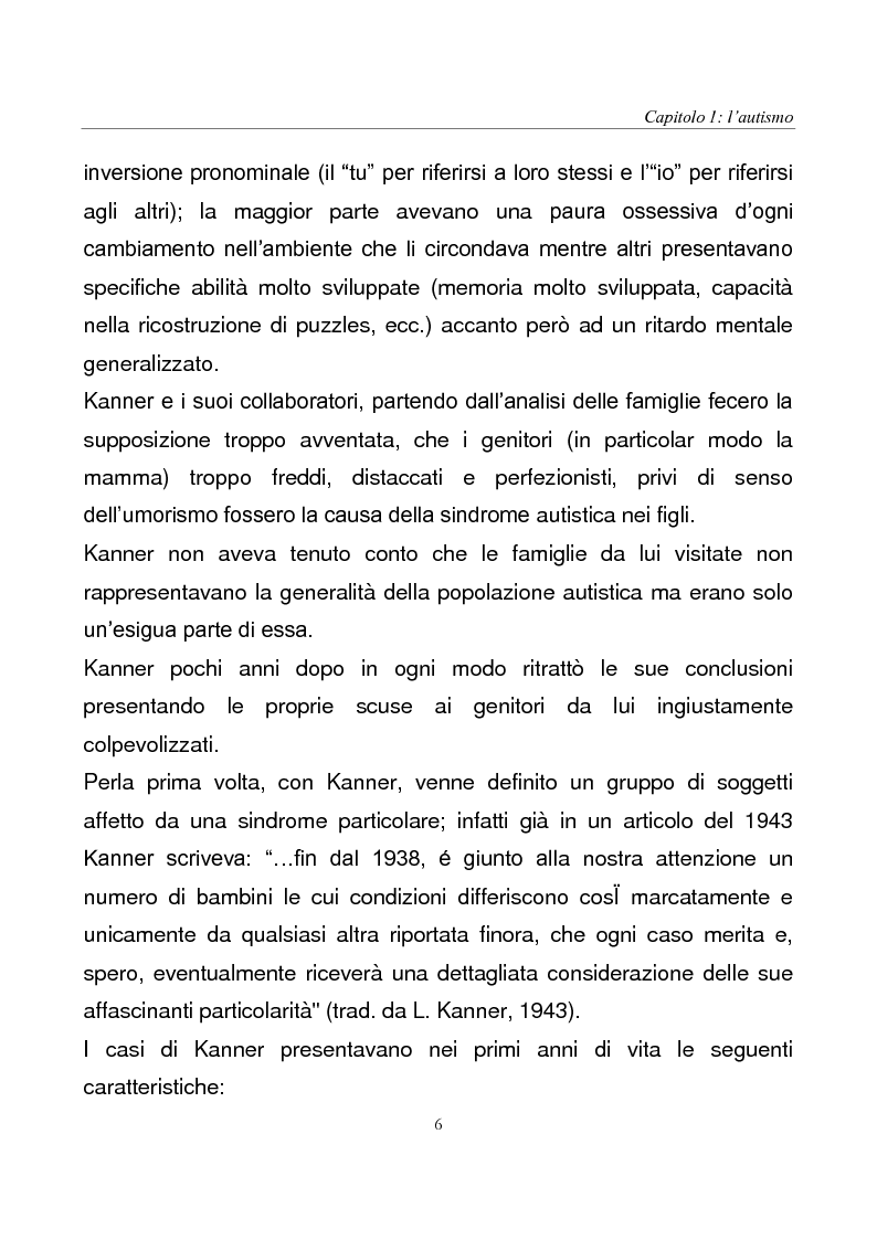 Anteprima della tesi: Fratelli sani di bambini autistici: possibili indicatori di rischio di evoluzione socio-psicologica, Pagina 6