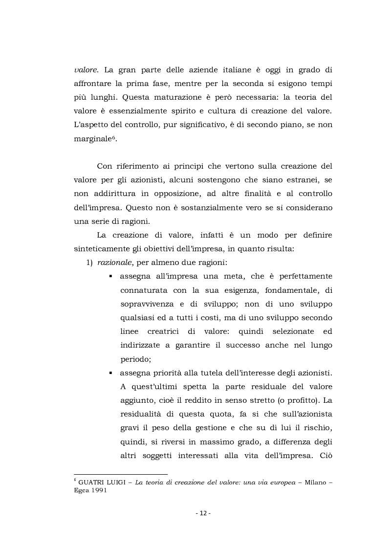 Anteprima della tesi: Acquisizioni aziendali e processi di creazione/distruzione di valore. Il caso Pirelli - Telecom Italia., Pagina 12