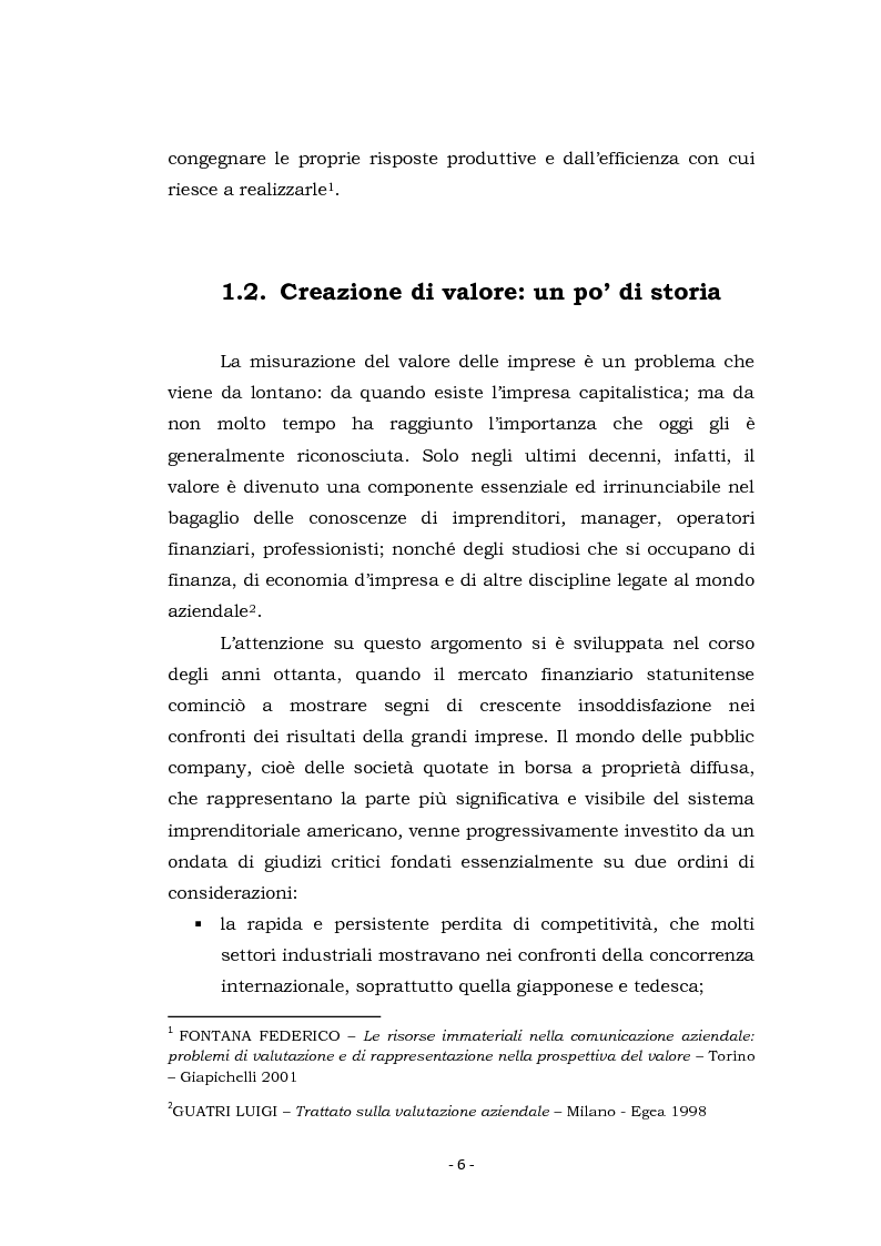 Anteprima della tesi: Acquisizioni aziendali e processi di creazione/distruzione di valore. Il caso Pirelli - Telecom Italia., Pagina 6