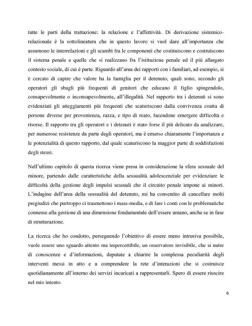 Anteprima della tesi: Dentro il carcere e oltre. La devianza minorile tra sanzione e recupero., Pagina 3