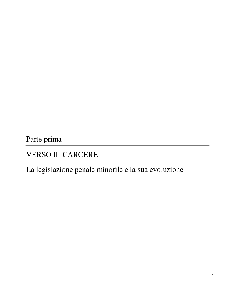 Anteprima della tesi: Dentro il carcere e oltre. La devianza minorile tra sanzione e recupero., Pagina 4