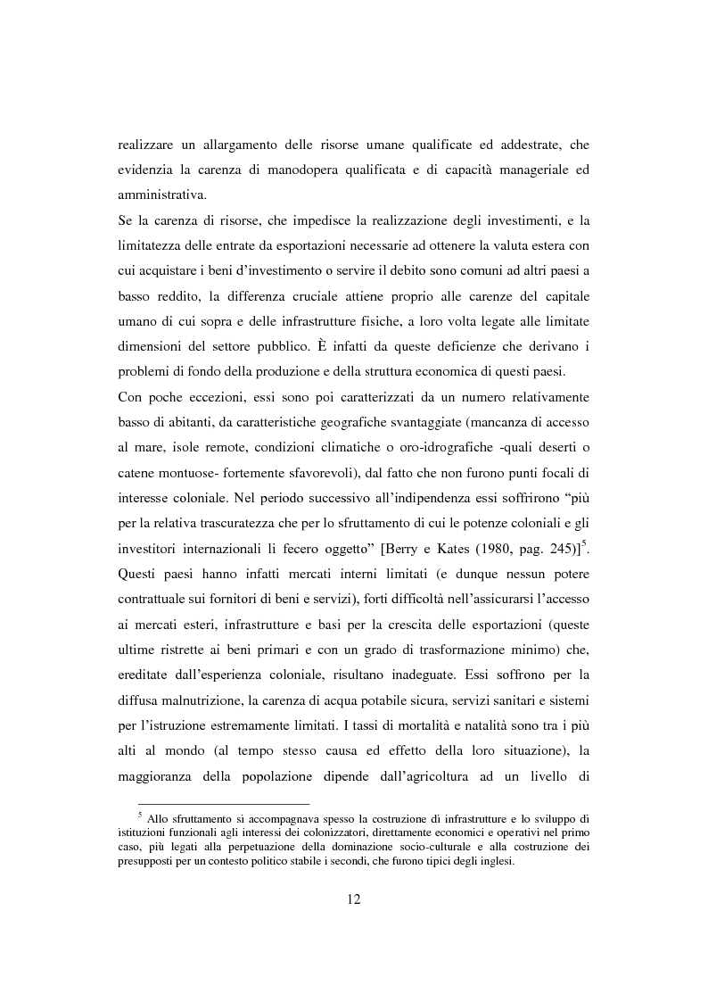 Anteprima della tesi: Interazione economica Nord-Sud e crescita dei Paesi in Via di Sviluppo, Pagina 12