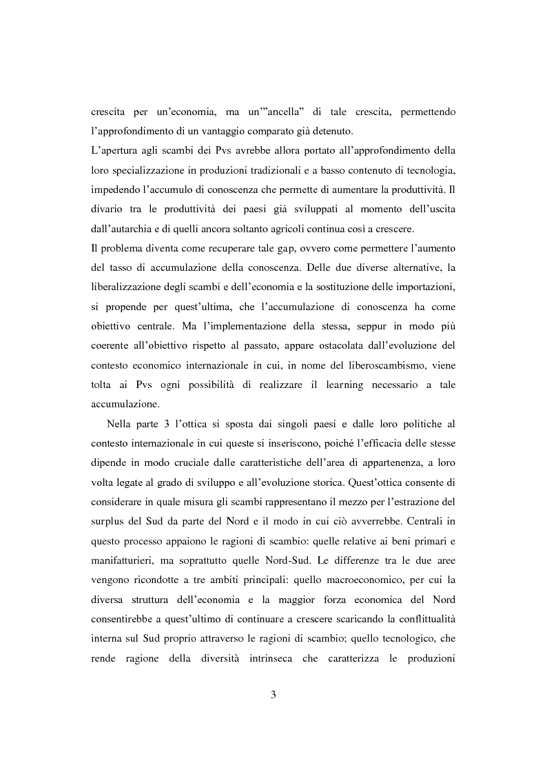 Anteprima della tesi: Interazione economica Nord-Sud e crescita dei Paesi in Via di Sviluppo, Pagina 3