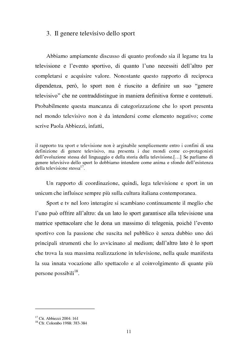 Anteprima della tesi: Il linguaggio della cronaca calcistica in tv: La Domenica Sportiva, Controcampo e Diretta Stadio (2009/2010), Pagina 7