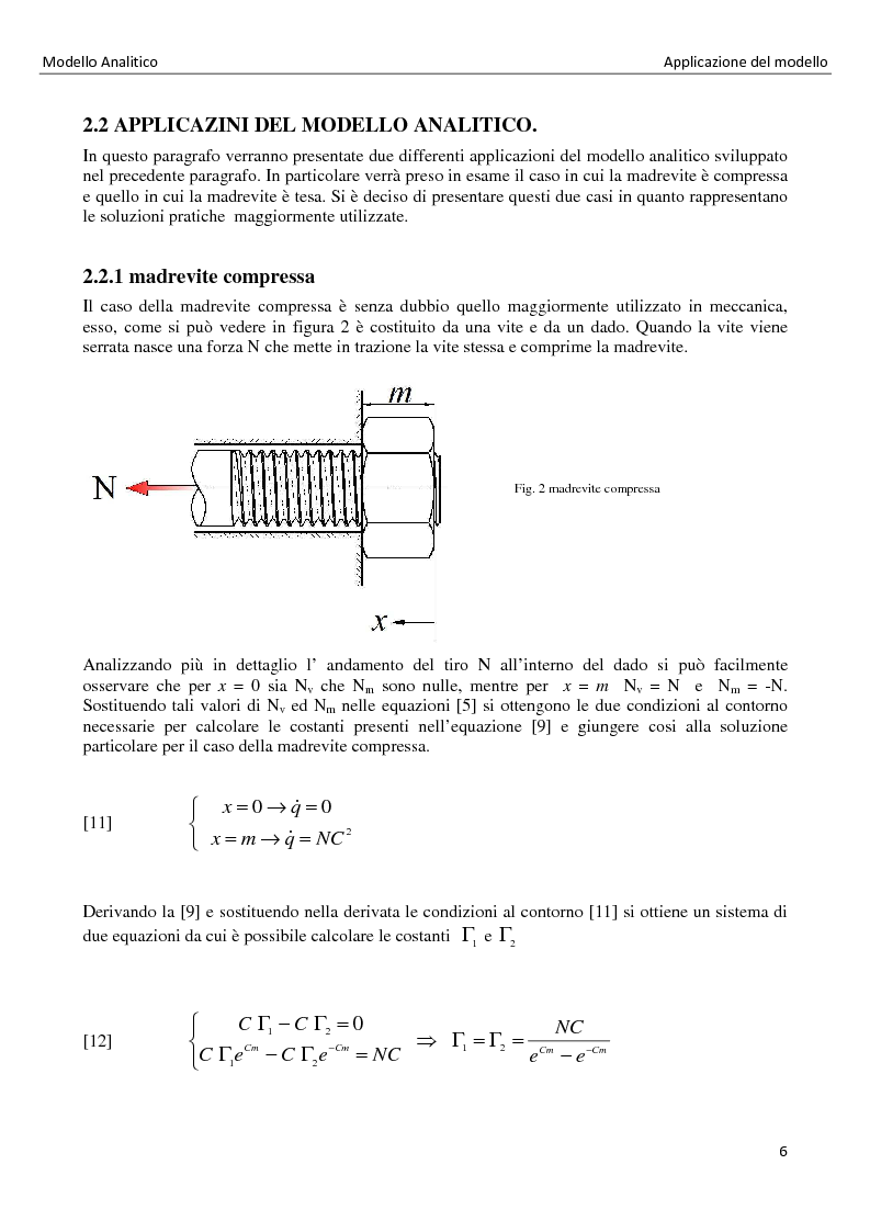 Anteprima della tesi: La distribuzione dei carichi nelle giunzioni filettate, Pagina 6