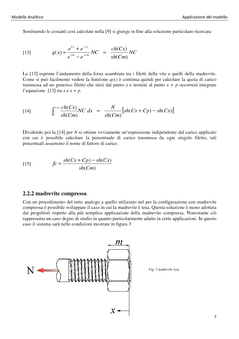 Anteprima della tesi: La distribuzione dei carichi nelle giunzioni filettate, Pagina 7