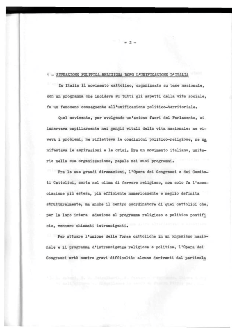 Anteprima della tesi: Il Mutualismo Cattolico a Sestri Ponente nell'ambito del Movimento Sociale Cattolico Ligure (1875-1900), Pagina 2