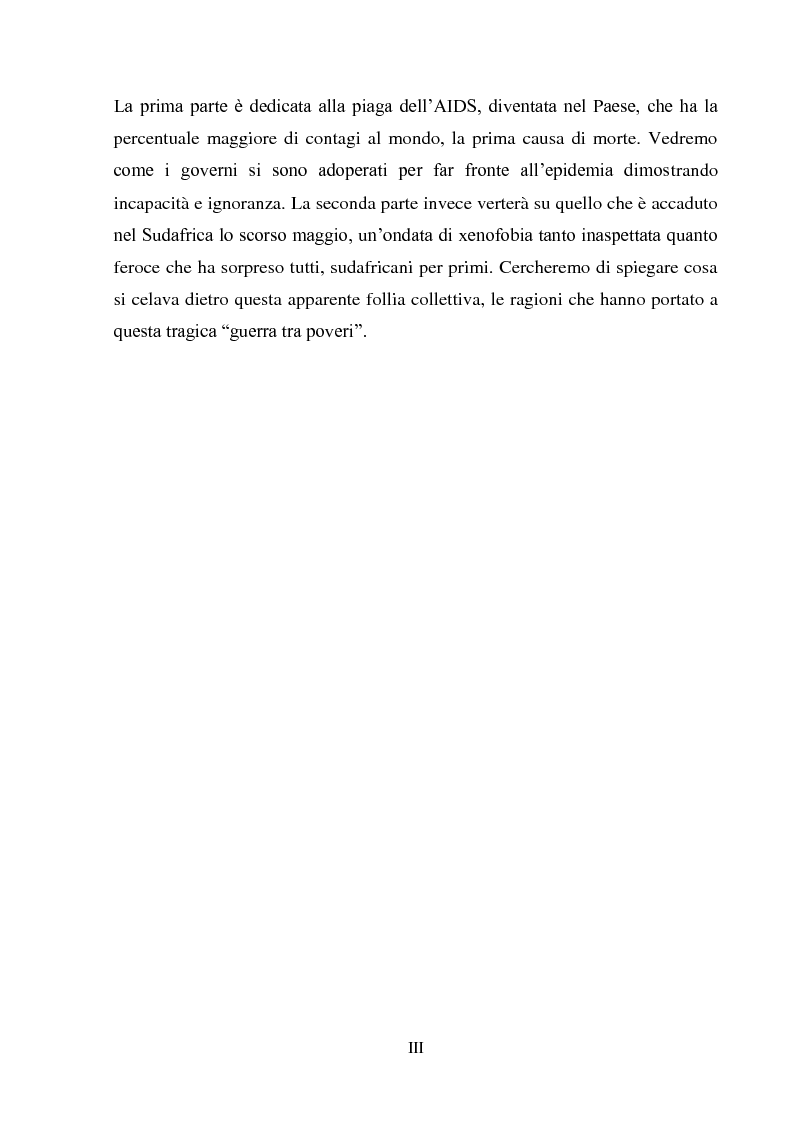 Anteprima della tesi: Processi di inclusione/esclusione nel Sudafrica contemporaneo. Dall’apartheid alla Rainbow Nation., Pagina 3