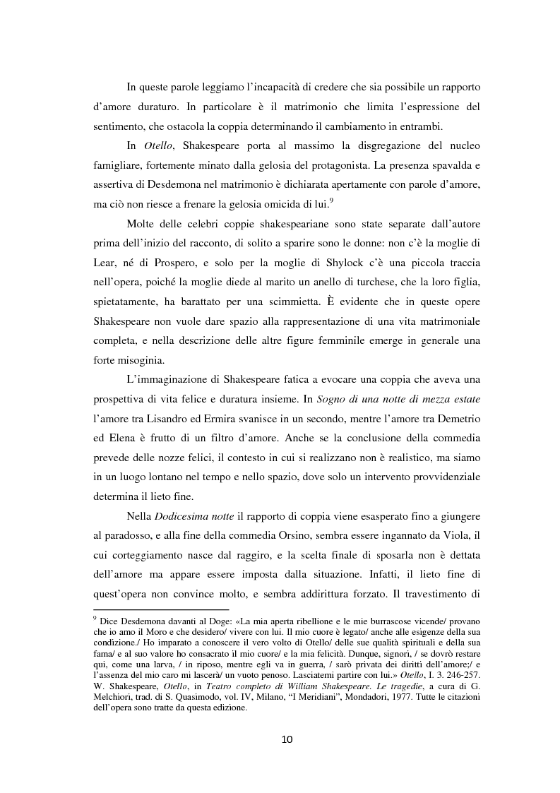 Anteprima della tesi: La metamorfosi della femminilità nei Sonetti, nell’Amleto e nel Macbeth di William Shakespeare, Pagina 10