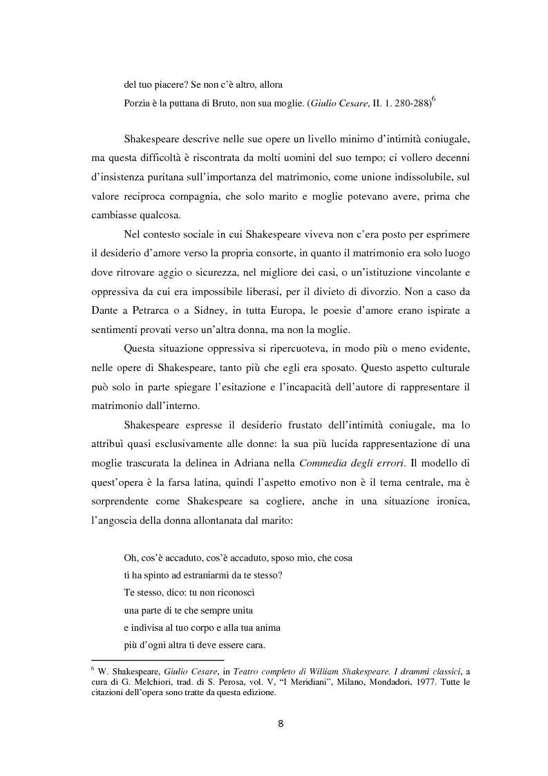 Anteprima della tesi: La metamorfosi della femminilità nei Sonetti, nell’Amleto e nel Macbeth di William Shakespeare, Pagina 8