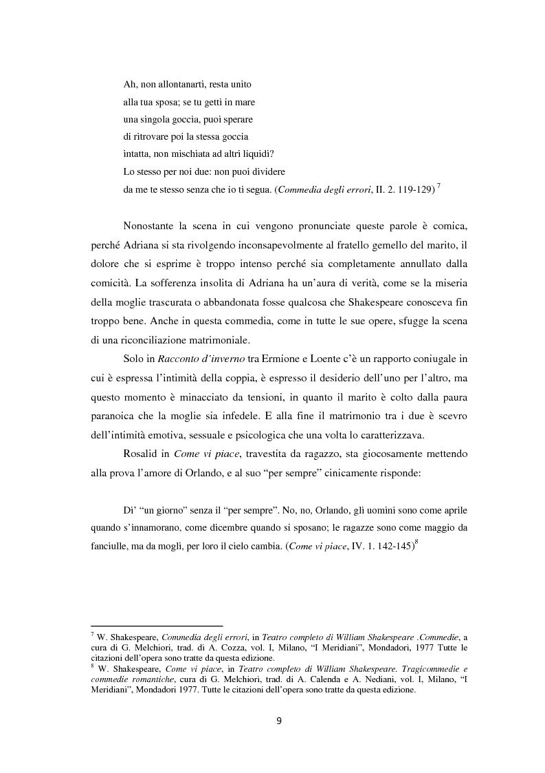 Anteprima della tesi: La metamorfosi della femminilità nei Sonetti, nell’Amleto e nel Macbeth di William Shakespeare, Pagina 9