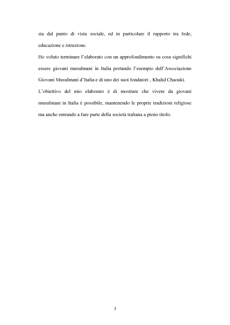 Anteprima della tesi: Giovani musulmani d'Italia, Pagina 2