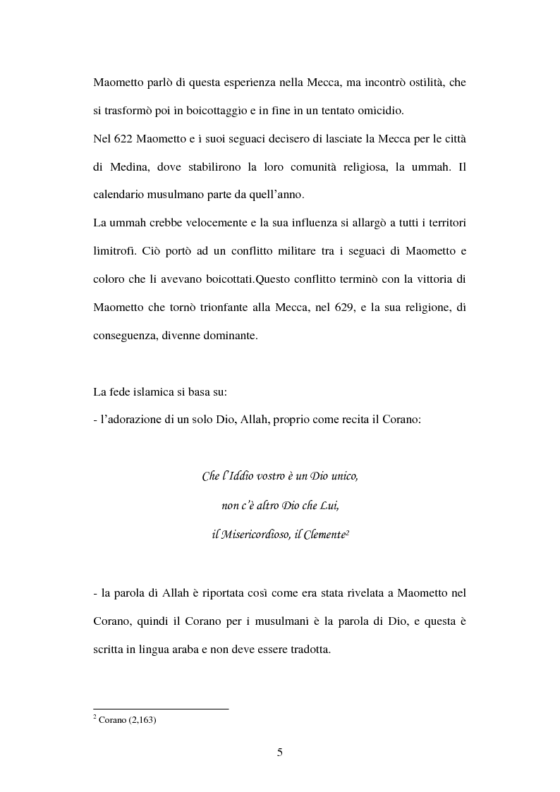 Anteprima della tesi: Giovani musulmani d'Italia, Pagina 4