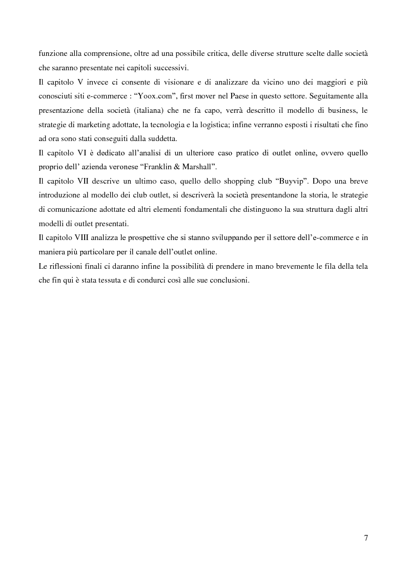Anteprima della tesi: Lo sviluppo di un nuovo canale commerciale: gli outlet elettronici, Pagina 3