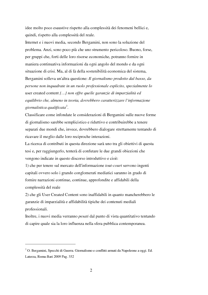 Anteprima della tesi: Tra blog e giornalismo, uno sguardo critico sul mondo dell'informazione in Rete, Pagina 2