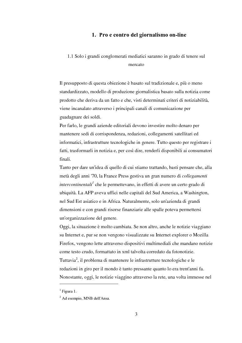 Anteprima della tesi: Tra blog e giornalismo, uno sguardo critico sul mondo dell'informazione in Rete, Pagina 3