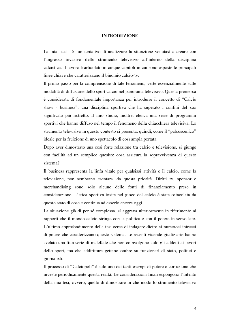 Anteprima della tesi: Calcio e Tv, tra affari e potere, Pagina 2