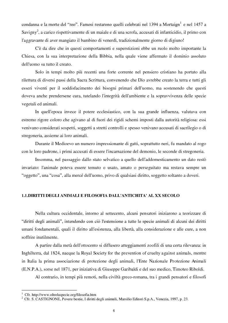 Anteprima della tesi: Etica e tutela dei diritti degli animali domestici, Pagina 4